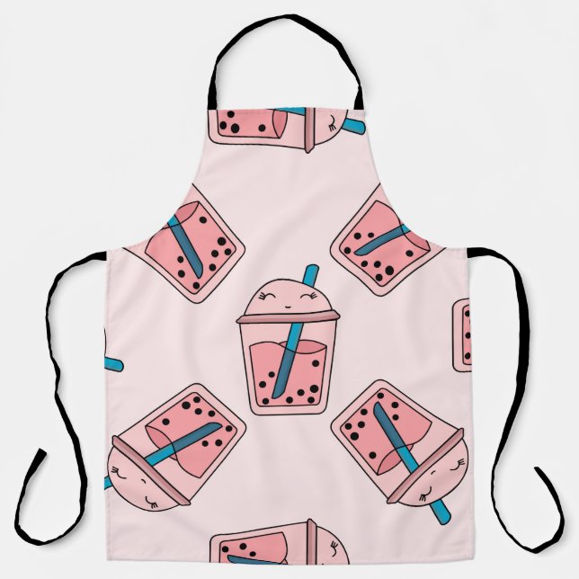 Tablier Seamless bright pattern bubble tea fruit summer dr (Recto)