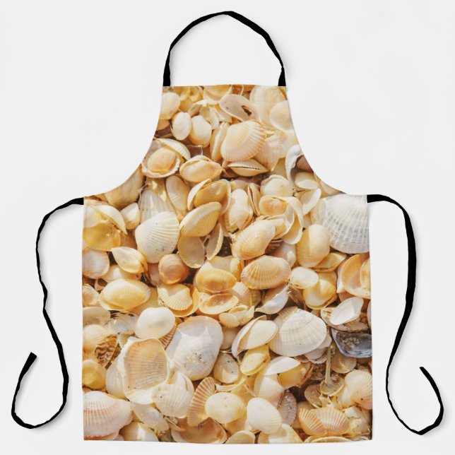 Tablier Seashell texturé arrière - plan de plage d'été. (Recto)