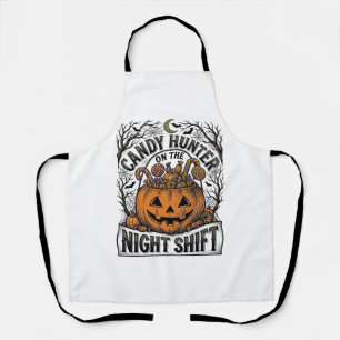 Tablier Seau à bonbons citrouille Gravure vintage Hallowee