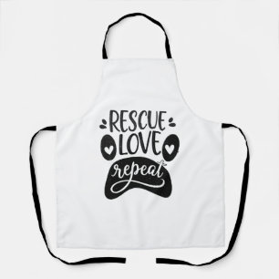 Tablier Secourir l'amour Répéter le chien Paw Tee