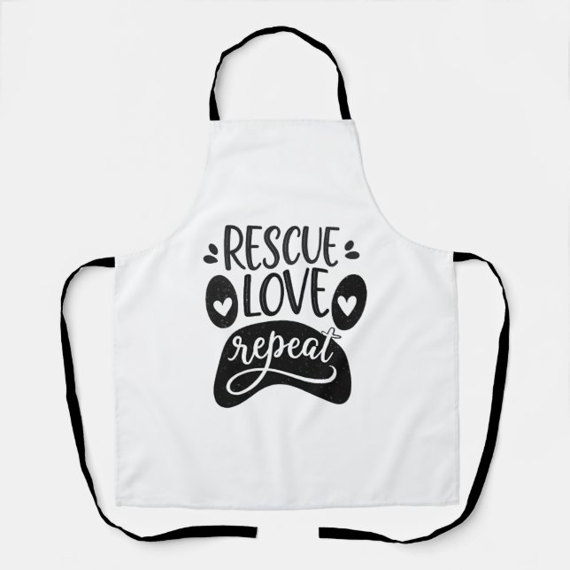 Tablier Secourir l'amour Répéter le chien Paw Tee (Recto)