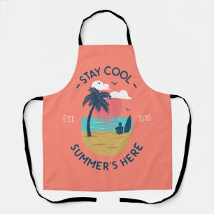Tablier Séjournez Cool Summer's Here Beach Sunset