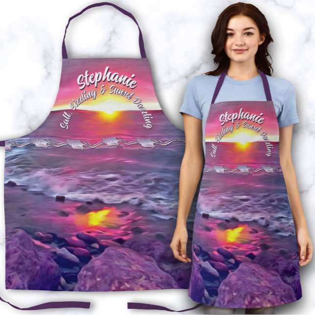 Tablier Sel, crépitement et coucher de soleil éblouissant  (Créateur téléchargé)