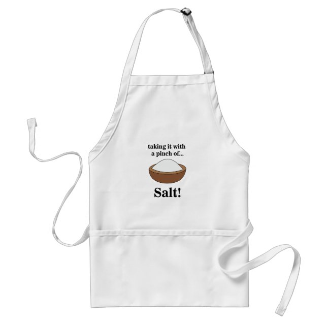 Tablier Sel gemme Prendre les choses avec un grain de sel  (Devant)