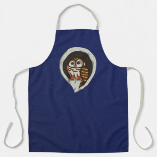 Tablier Selene the Owl All-Over Print Apron