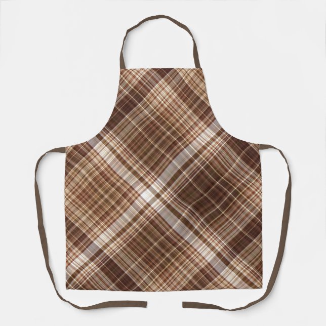Tablier Semences et noix Brown Plaid (Recto)