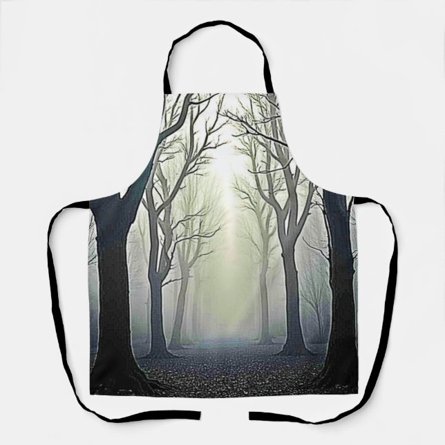 Tablier Sentier forestier brumeux : Beauté inquiétante (Recto)