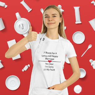 Tablier Sept mots pour un mariage long et heureux