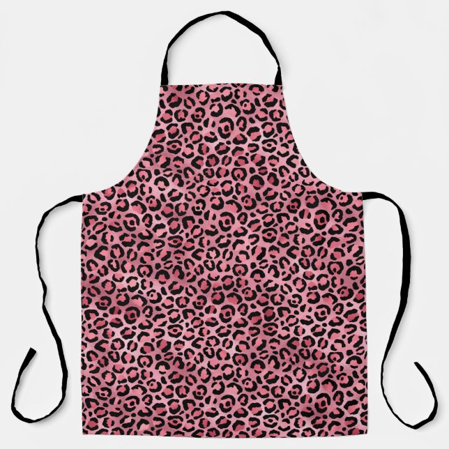 Tablier Série léopard rose et or Design 2  (Recto)