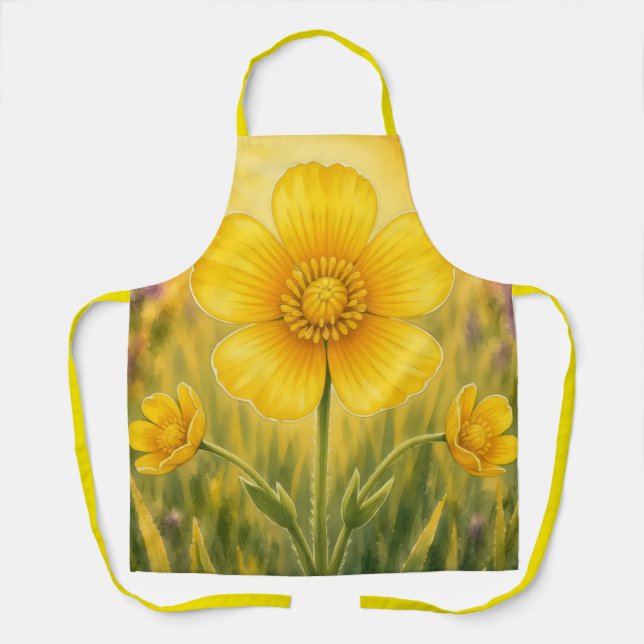 Tablier Série Radiant Petal – Bouton d'or (Recto)