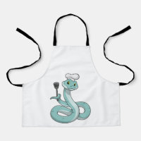 Serpent comme cuisinier avec chapeau de chef