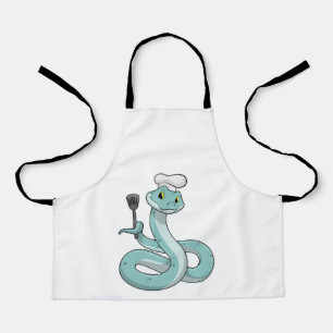 Tablier Serpent comme cuisinier avec chapeau de chef