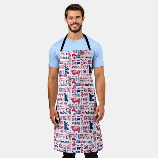 Tablier Service de la viande Travail de boucher (Porté)