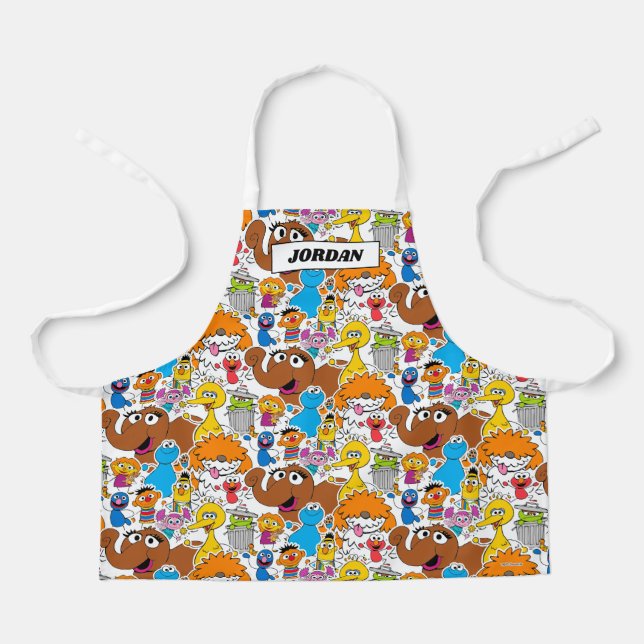 Tablier Sesame Street Pals Doodley Pattern (Recto)