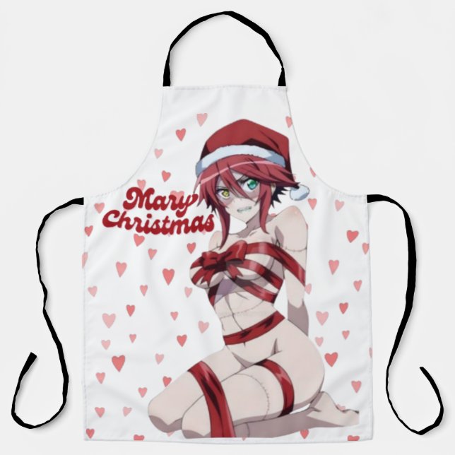 Tablier Sexy Santa Marry Cristmas Wrapped Anime Girl (Recto)