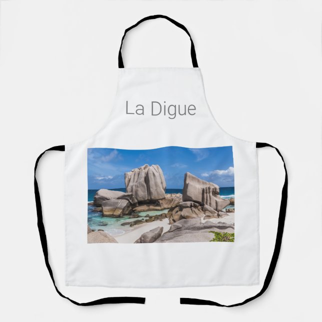 Tablier Seychelles La Digue Anse Marron Beach Vintage (Recto)