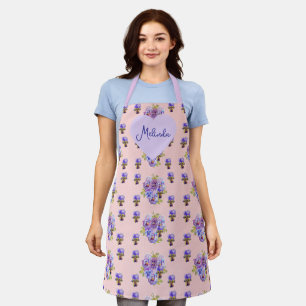 Tablier Shabby Chic Floral Pointillé Femme Nom