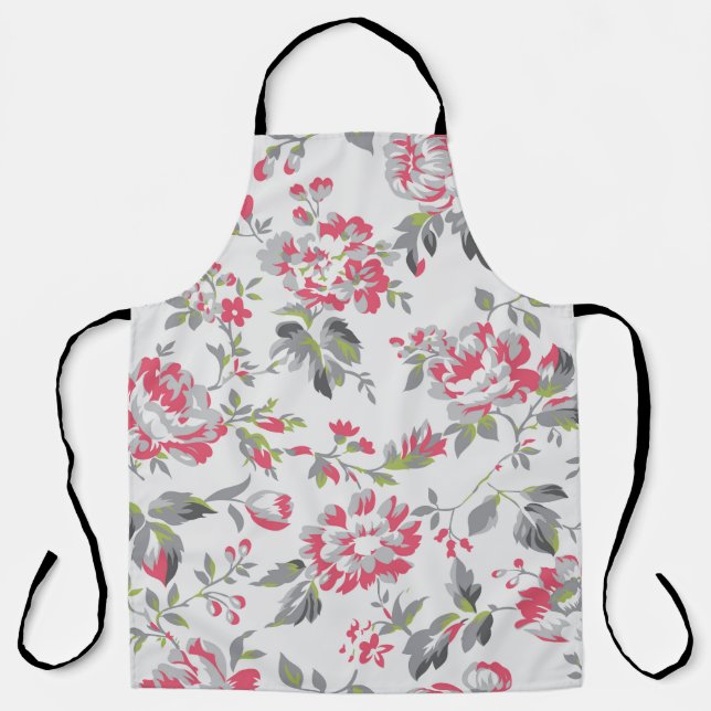 Tablier Shabby Chic Floral Rose Motif (Recto)