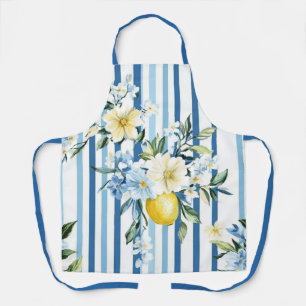 Tablier Shabby Chic Série Florale Citron Design #1