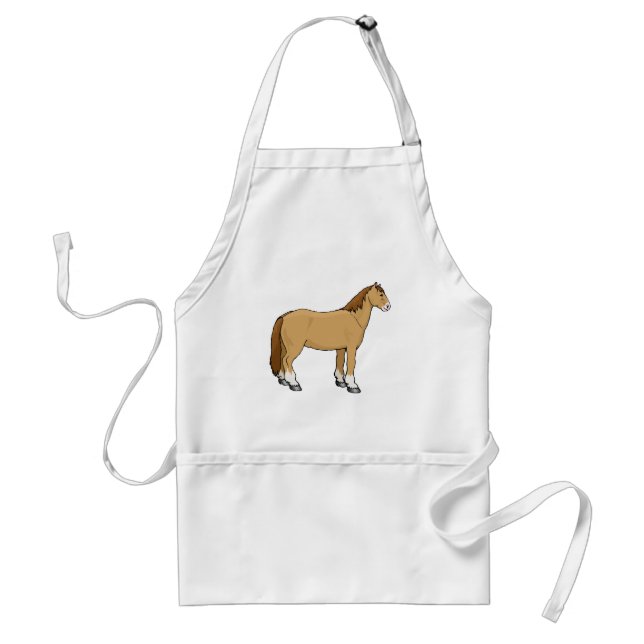 Tablier Shaggy Chestnut Horse Equine Thème (Devant)