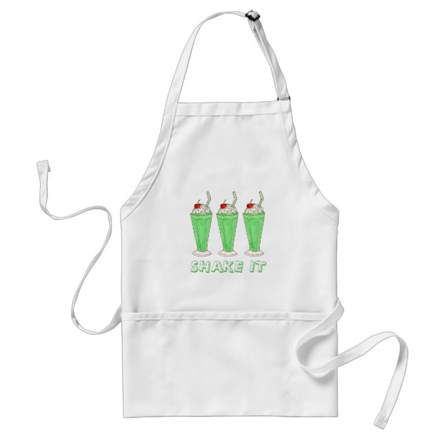 Tablier Shake It Green Milkshake St Patrick's Day Shamrock (Devant)