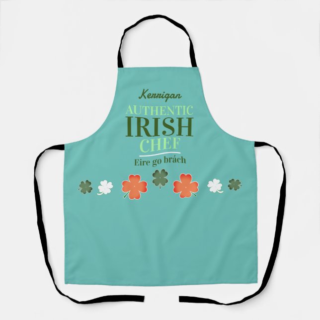 Tablier Shamrock Authentic Irish CHEF (Recto)