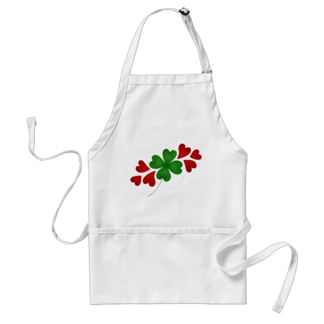 Tablier Shamrock aux coeurs (Devant)