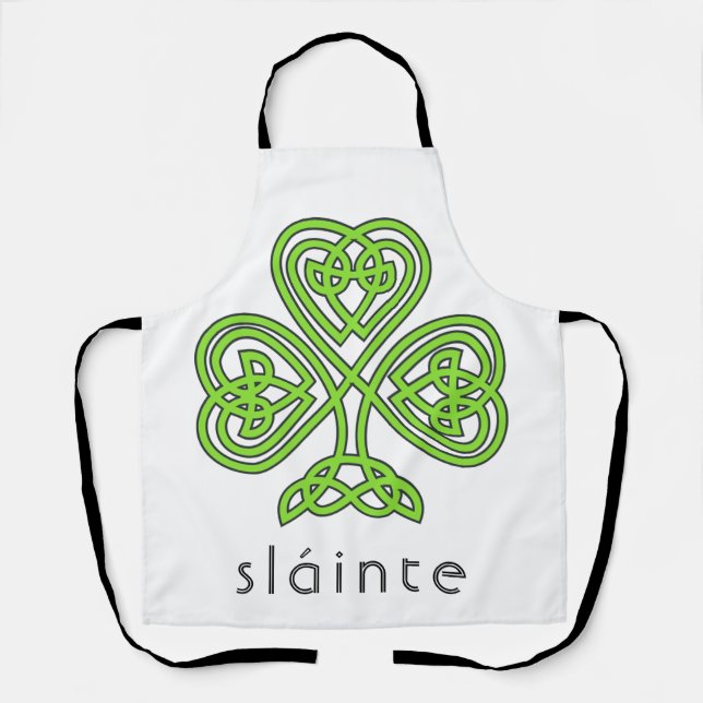 Tablier Shamrock celte Sainte Vert Saint Patrick (Recto)