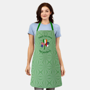 Tablier Shamrock chilien irlandais des drapeaux américains