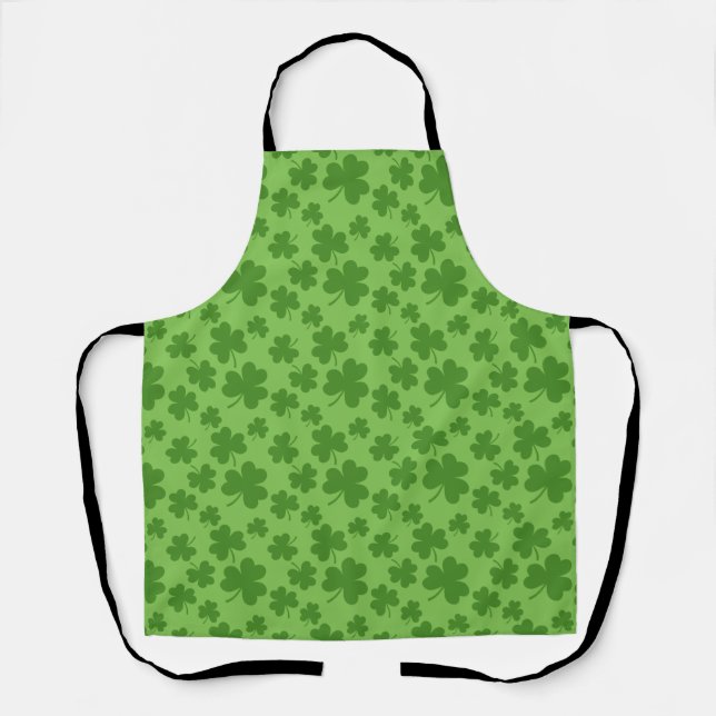 Tablier Shamrock de la Saint Patrick Motif Clover (Recto)