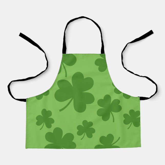 Tablier Shamrock de la Saint Patrick Motif Clover (Recto)