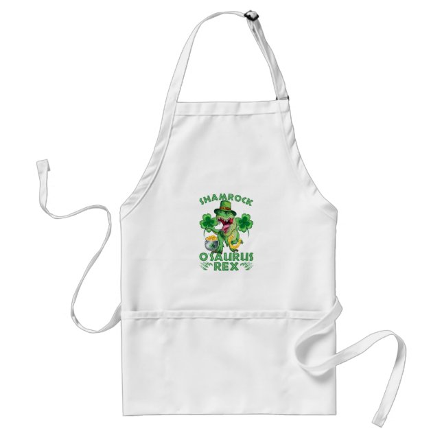 Tablier Shamrock O'saurus Rex | Saint Patrick's Day (Devant)