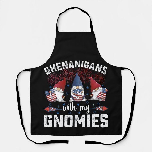 Tablier Shenanigans avec mes gnomes États-Unis 4 juillet  (Recto)