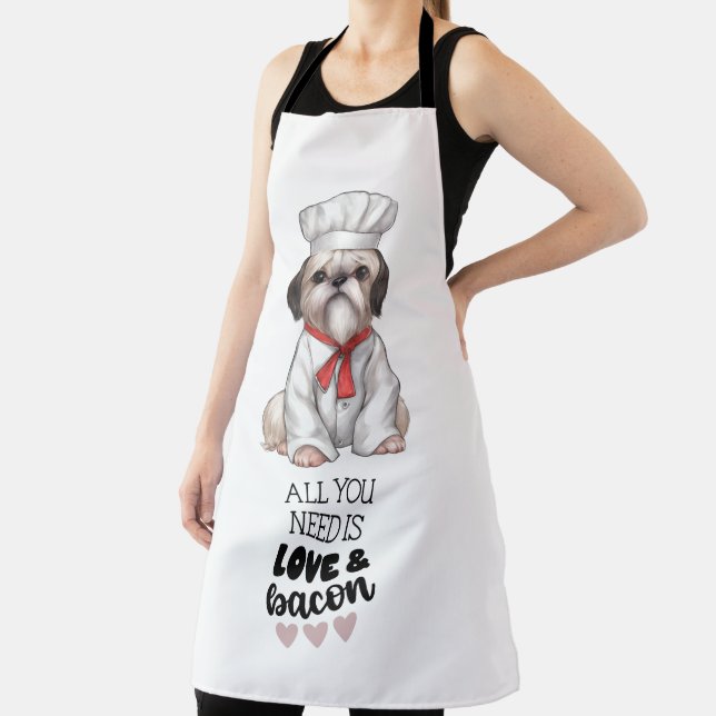 Tablier Shih Tzu Chef Love & Bacon (Insitu)
