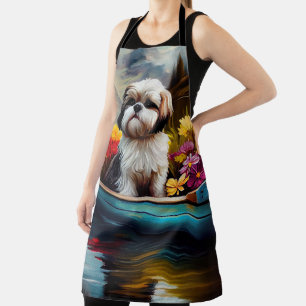 Tablier Shih Tzu sur une pagaie : une aventure Pittoresque