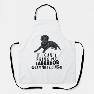 Tablier Si je ne peux pas amener mon chien du Labrador noi
