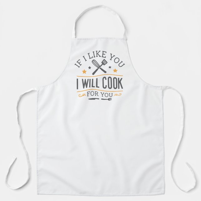 Tablier Si Je Vous Aimerais, Je Cuisinerai Pour Vous (Recto)