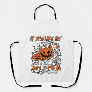 Tablier Si vous aimez les citrouilles Pie de squelette d'H