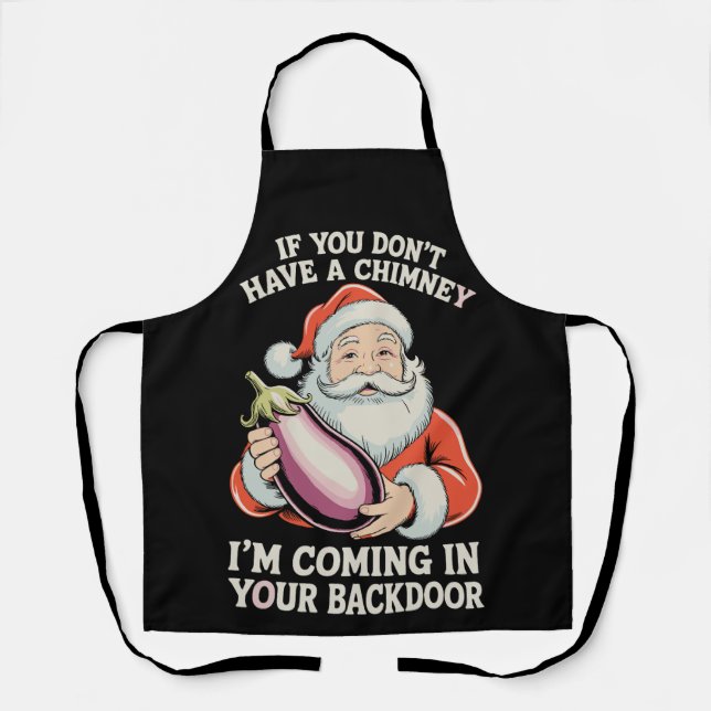 Tablier Si vous n'avez pas de cheminée Santa Christmas Xma (Recto)