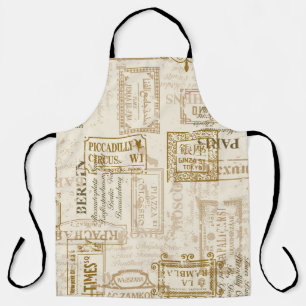 Tablier signalisation vintage motif transparent dans le co