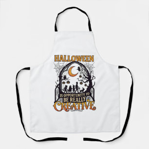 Tablier Silhouette Créatif Enfants Halloween Croissant De