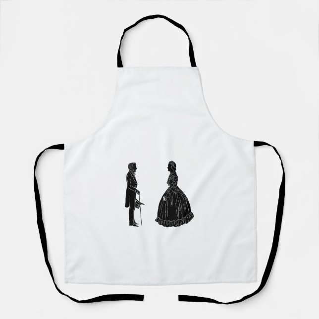 Tablier silhouette d'abraham lincoln mary todd lincoln (Recto)