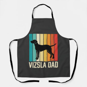 Tablier Silhouette de chien papa Vizsla rétro