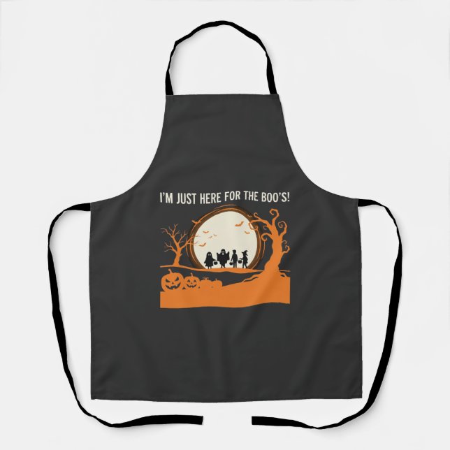 Tablier Silhouette de fantôme Halloween Boo (Recto)