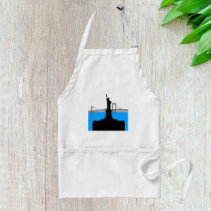 Tablier Silhouette de la Statue de la Liberté sur la skyli