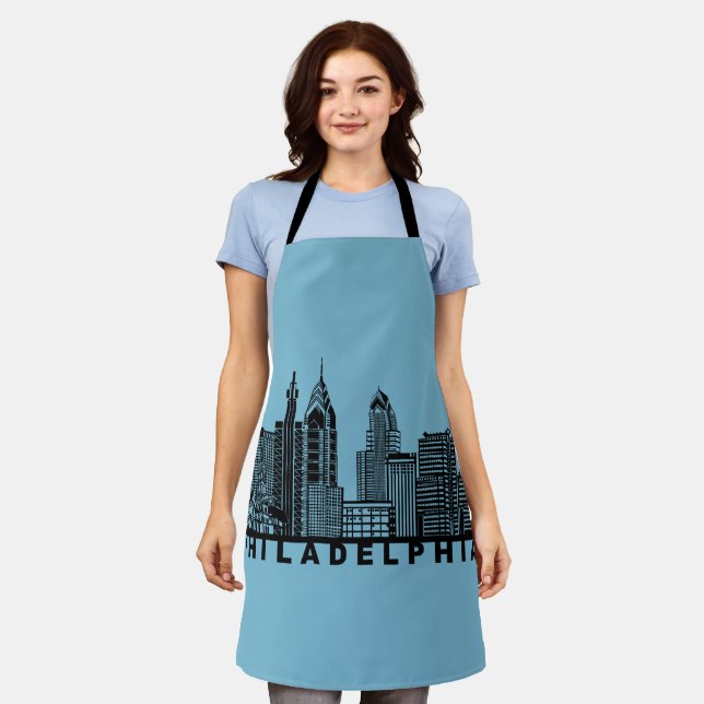 Tablier Silhouette de l'horizon de Philadelphie  (Porté)