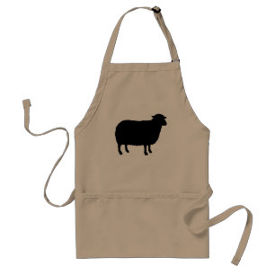 Tablier Silhouette de mouton noir