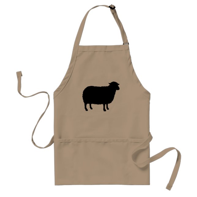 Tablier Silhouette de mouton noir (Devant)