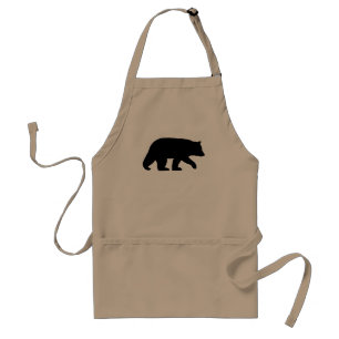 Tablier Silhouette d'ours noir