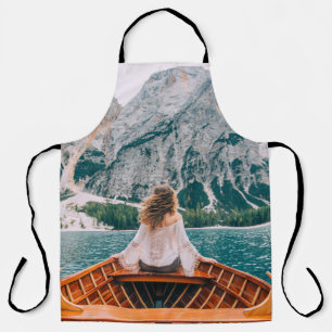 Tablier Silhouette Femme Lac Alpin Nature